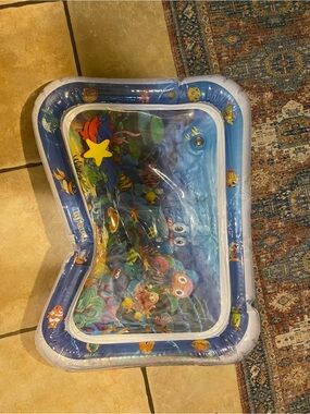 Inflatable Blue Ocean Water Play Mat for Babies and Kids